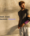 Flowell Limitless Bundle - Man wearing Flowell thermosleeve on his arm. Heat. Cool. Recover. Repeat